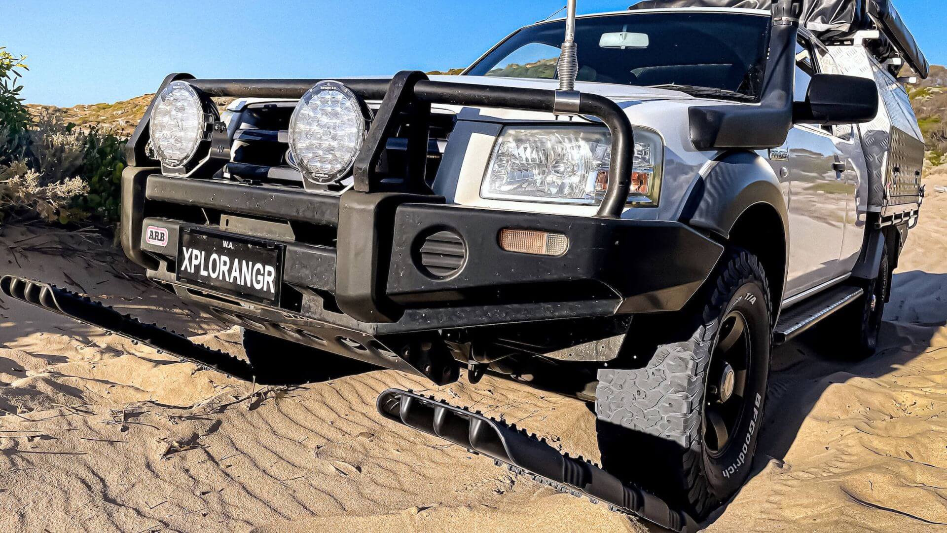 4WD Recovery Tracks In The Sand