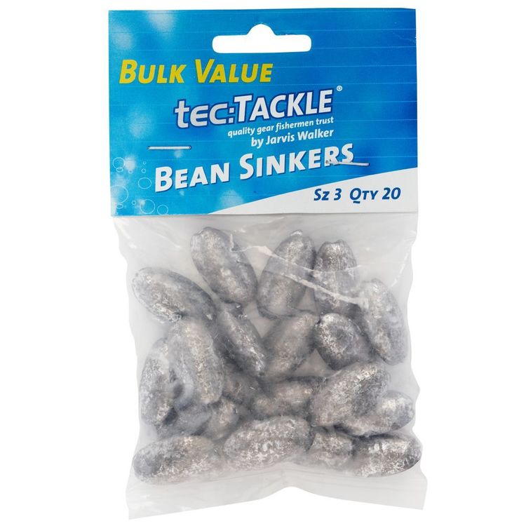 Tec Tackle Bean Sinkers Value Pack - Addict Tackle