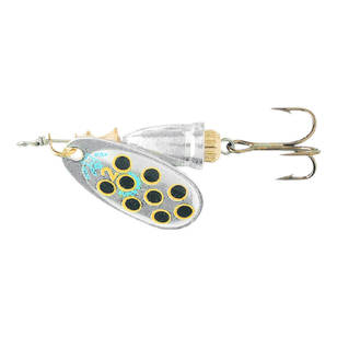 Blue Fox Vibrax Fluorescent Spinners Silver, Yellow & Black 4 g