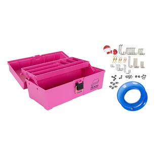 Plano 2100 Series 100 Piece Kids Tackle Kit Pink