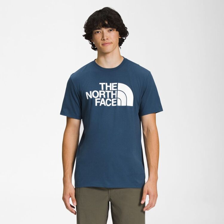 The North Face Men's T-Shirt Short Sleeve Half Dome Small Logo Regular Fit  Tee, Navy White, M 