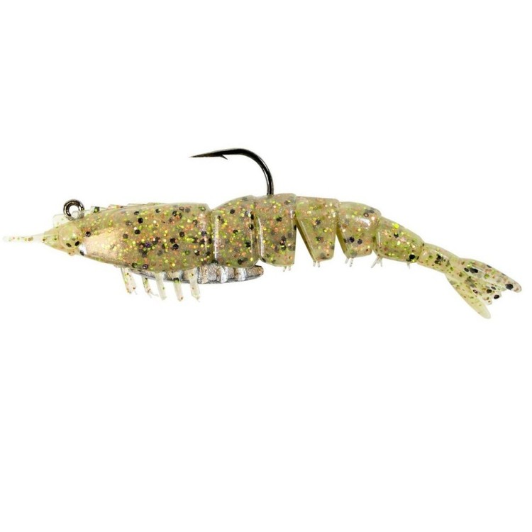 4 Pack of 90mm Chasebait Curly Prawn Soft Body Scented Fishing Lures