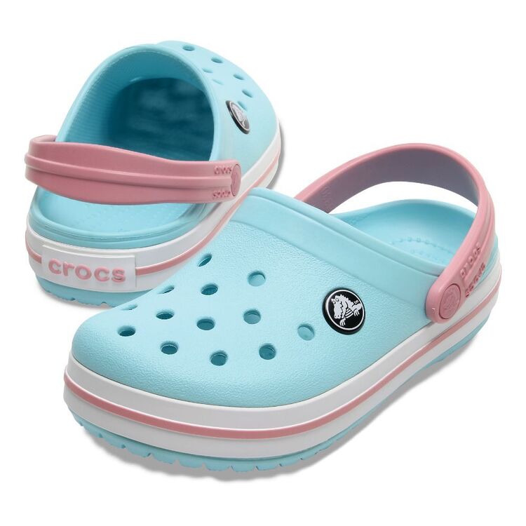 Crocs Kids' Crocband Clogs Ice Blue / White