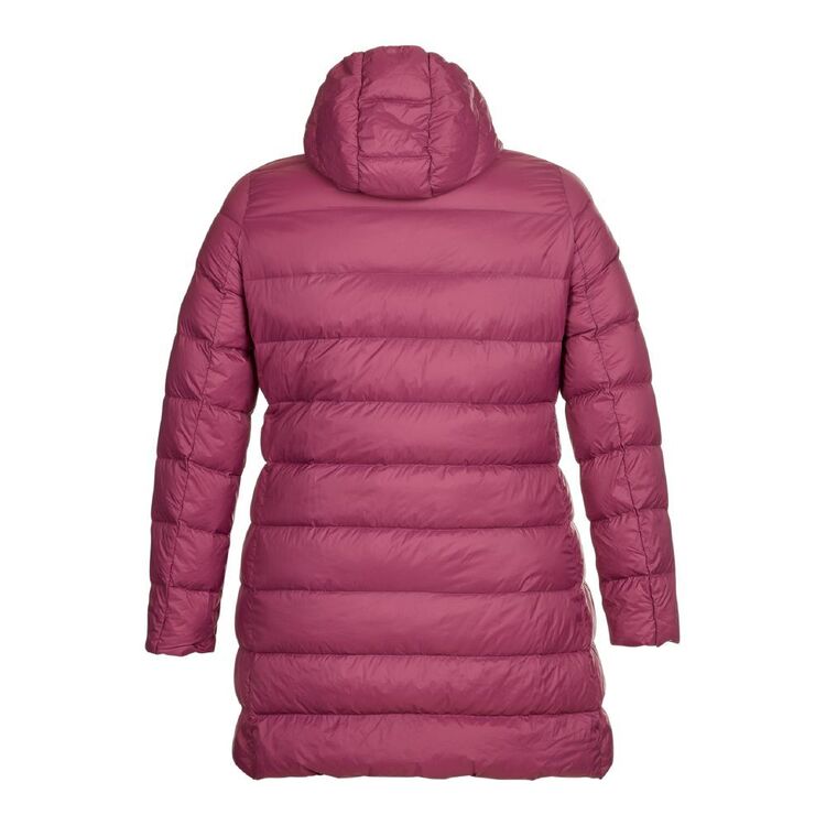 Cape Women's Travel-Lite Long Line Hooded Puffer Jacket Plum