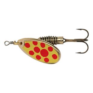 Celta Spinner Bait Lure Size 3 Gold & Red Dots