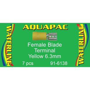 Aquapac Yellow Female Blade Terminal 7 Pack