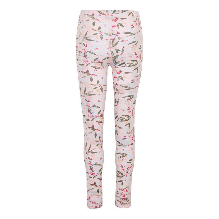 Womens Floral Print Thermal Pajama Pants