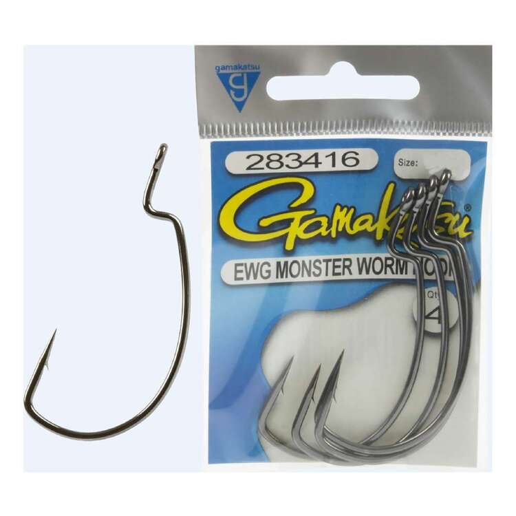 Gamakatsu Worm 323 Monster Hook 5/0 5 Pack Grey
