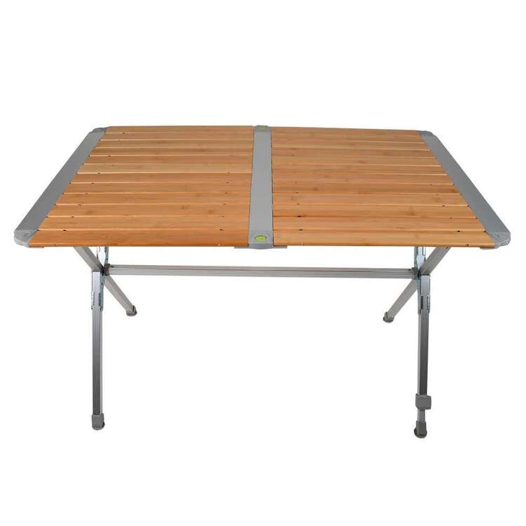 BlackWolf Bamboo Slat Camping Table Natural