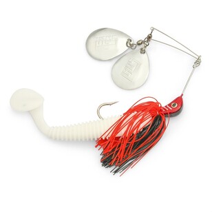 LADS Side B Side 5/8 oz Spinnerbait Lure Black, Red & White 5/8 oz