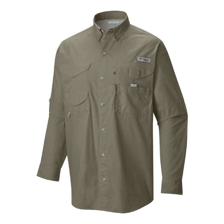 今日セール Columbia PFG Mens Vented Fishing Shirt Button Up Long Sleeve Green Size  L Large 海外 即決 海外商品購入代行