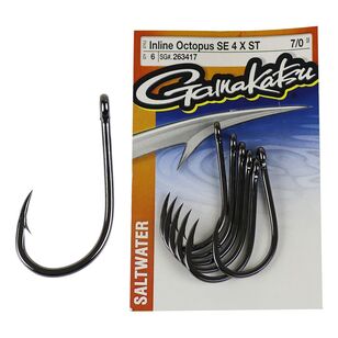 Gamakatsu Inline Octopus Straight Eye Hook 4x 6 Pack