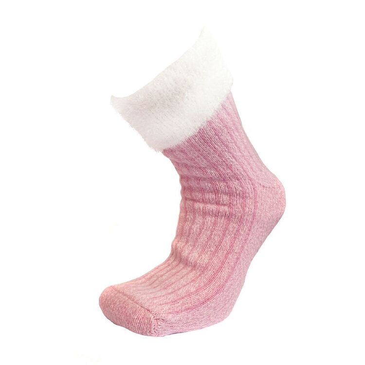Sofsole Women's Fireside Foldover Cuff Slippers Pink