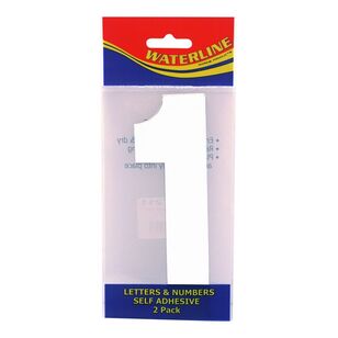 Waterline Boat Number 1 White (2 Pack) Size 6'' White