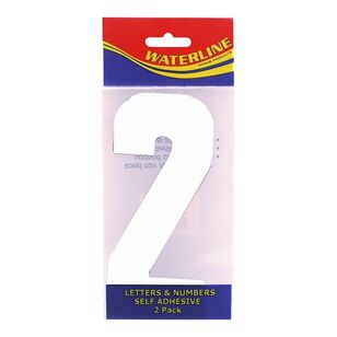 Waterline Boat Number 2 White (2 Pack) Size 6'' White