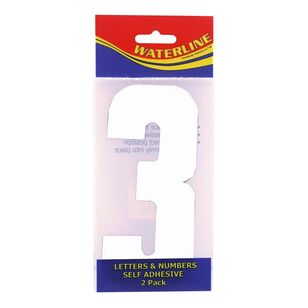 Waterline Boat Number 3 White (2 Pack) Size 6'' White