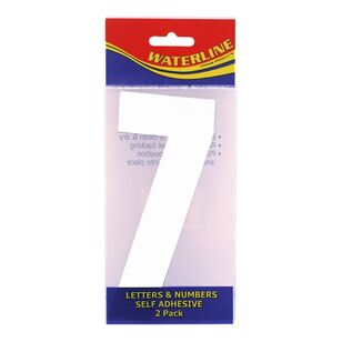 Waterline Boat Number 7 White (2 Pack) Size 6'' White