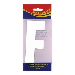 Waterline Boat Letter F White (2 Pack) Size 6'' White