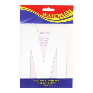 Waterline Boat Letter M White (Pack 2) Size 6'' White