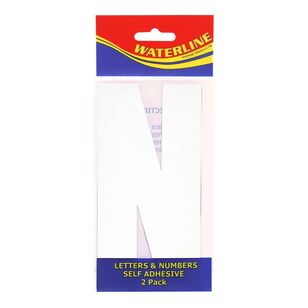 Waterline Boat Letter N White (Pack 2) Size 6'' White