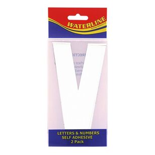 Waterline Boat Letter V White (Pack 2) Size 6'' White