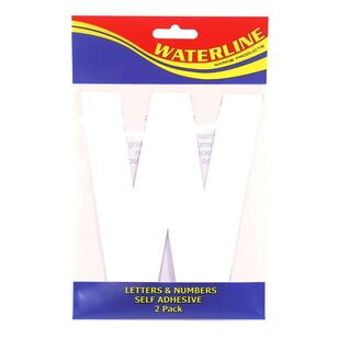 Waterline Boat Letter W White (Pack 2) Size 6'' White