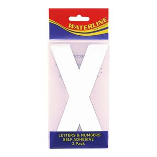 Waterline Boat Letter X White (Pack 2) Size 6'' White