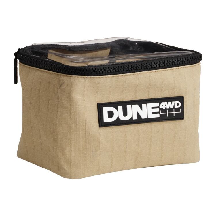 Dune Small Canvas Storage Bag With Clear Top Brown
