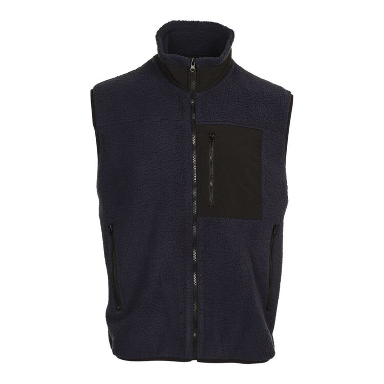 Gondwana Men's Shearling Fleece Vest Navy