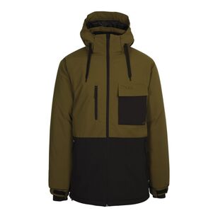 Chute Men's Typhoon Snow Jacket Dark Olive & Black