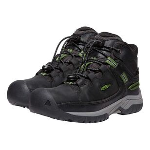 Keen Youth Targhee Waterproof Mid Hiking Boots Black Campsite