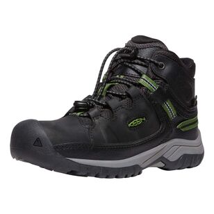 Keen Youth Targhee Waterproof Mid Hiking Boots Black Campsite