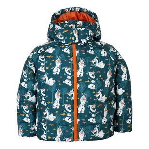 Disney Frozen Kids Winter Puffer Jacket Forest