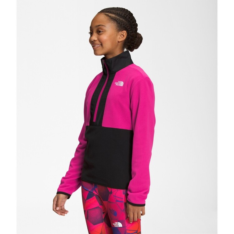 The North Face Teen Glacier Half Zip Pullover Fuchsia Pink