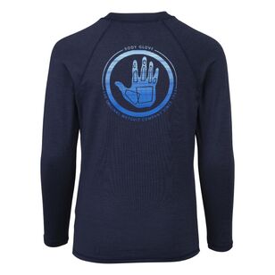 Body Glove Youth Boys Long Sleeve Core Rash Vest Navy Marle