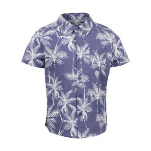 Cape Kids Boy's Tropical Short Sleeve Shirt Navy