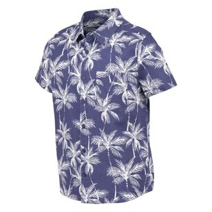 Cape Youth Boy's Tropical Short Sleeve Shirt Navy