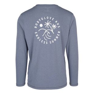 Body Glove Men's Long Sleeve Surf Tee Rash Vest Blue Marle