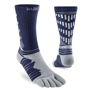 Injinji Unisex Ultra Run Crew Socks Cobalt