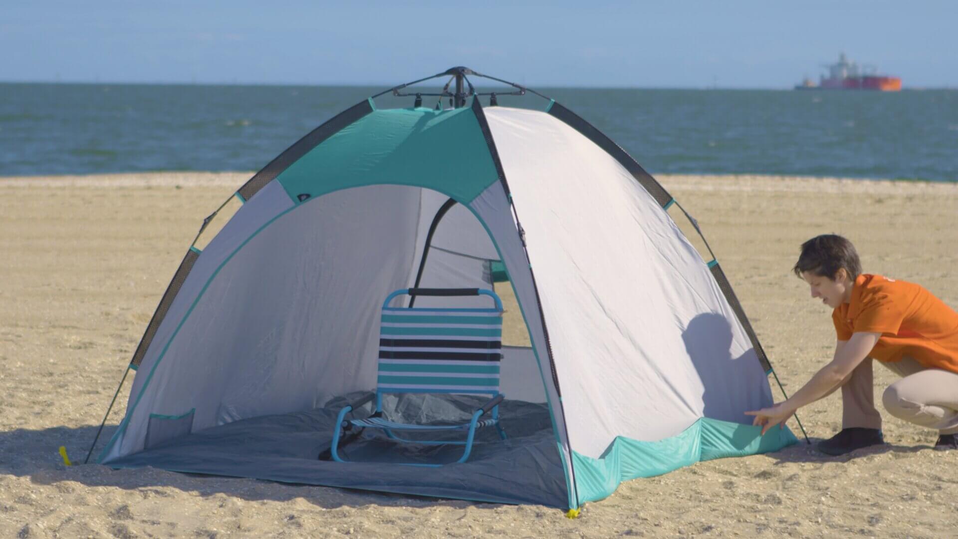 Beach Shelter On The Beach