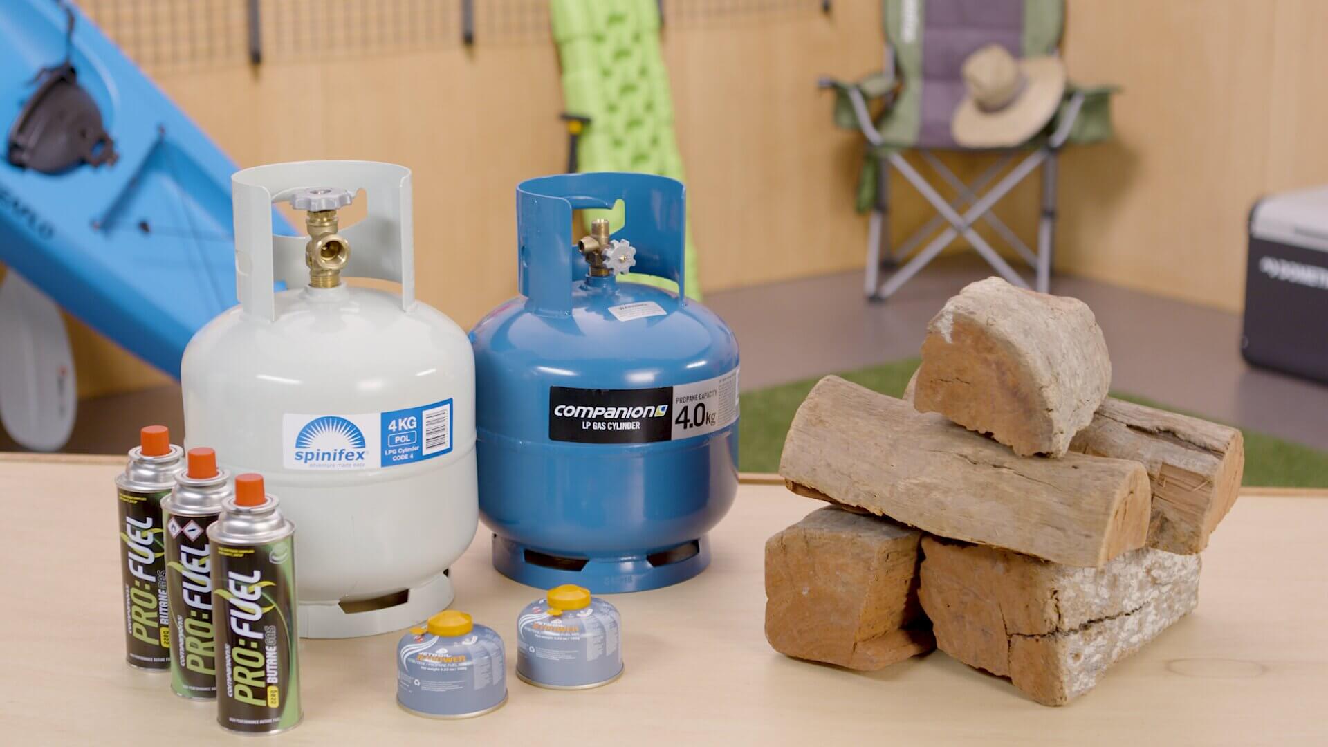 Gas Cylinders, Butane Gas & Wood Logs