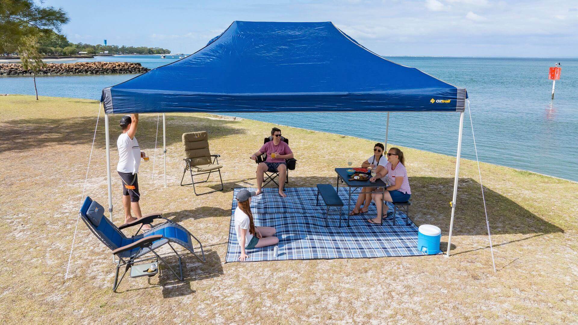 Summer Camping By The Beach