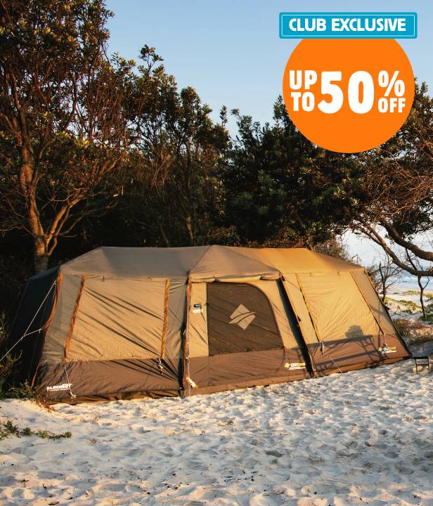 CLUB EXCLUSIVE Up to 50% Off Tents By OZtrail, Spinifex & Denali