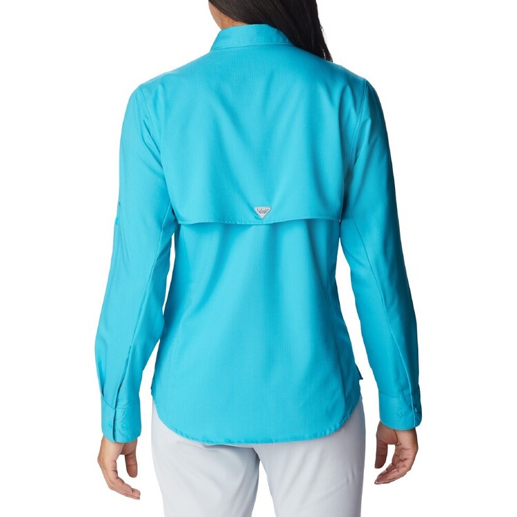 Columbia Women's Tamiami II Long Sleeve Shirt 362 Electric Turquoise