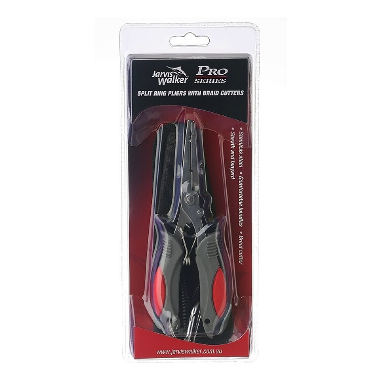 Jarvis Walker Pro Series 6'' Split Ring Pliers With Braid Cutters Black 6 in