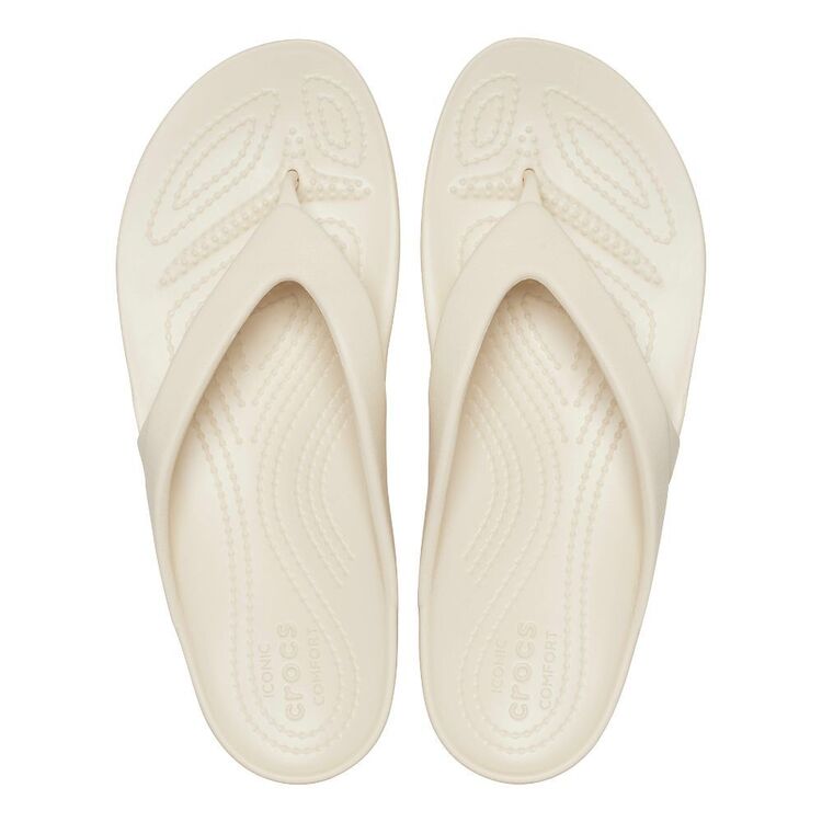 Crocs Women's Kadee II Flip Thongs Winter White