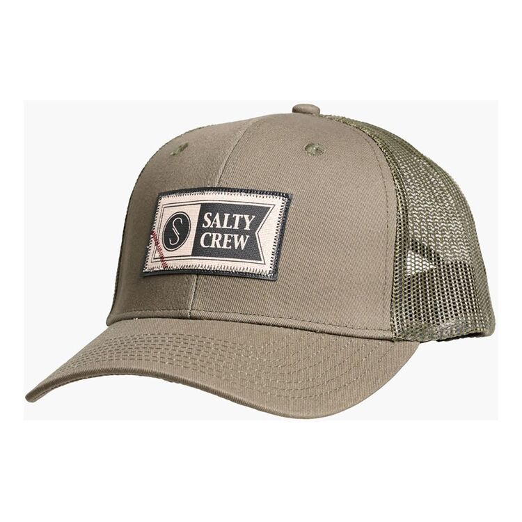 Salty Crew Retro Trucket Hat Olive