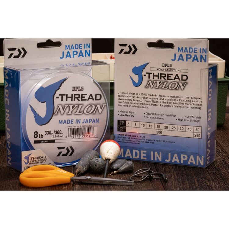 Daiwa J-Thread Nylon Monofilament Line 250m Clear 50 lb