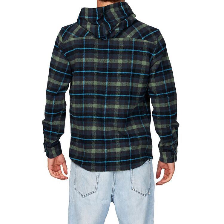 O'Neill Men's Clayton Hooded Flannel Shirt Graphite