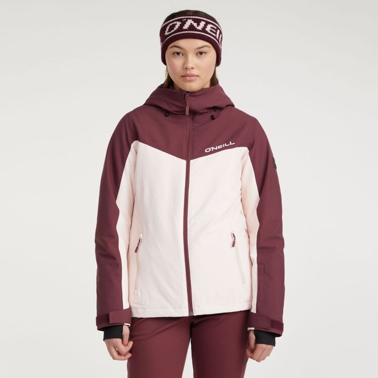 O'Neill Women's Aplite Snow Jacket Windsor Wine Colour Block